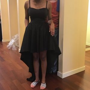 Black Hi-Lo Prom Dress